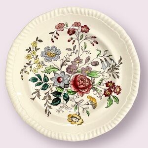 Vintage Spode Romney Copeland Dessert Side Plate (Gadroon), Floral Flowers China